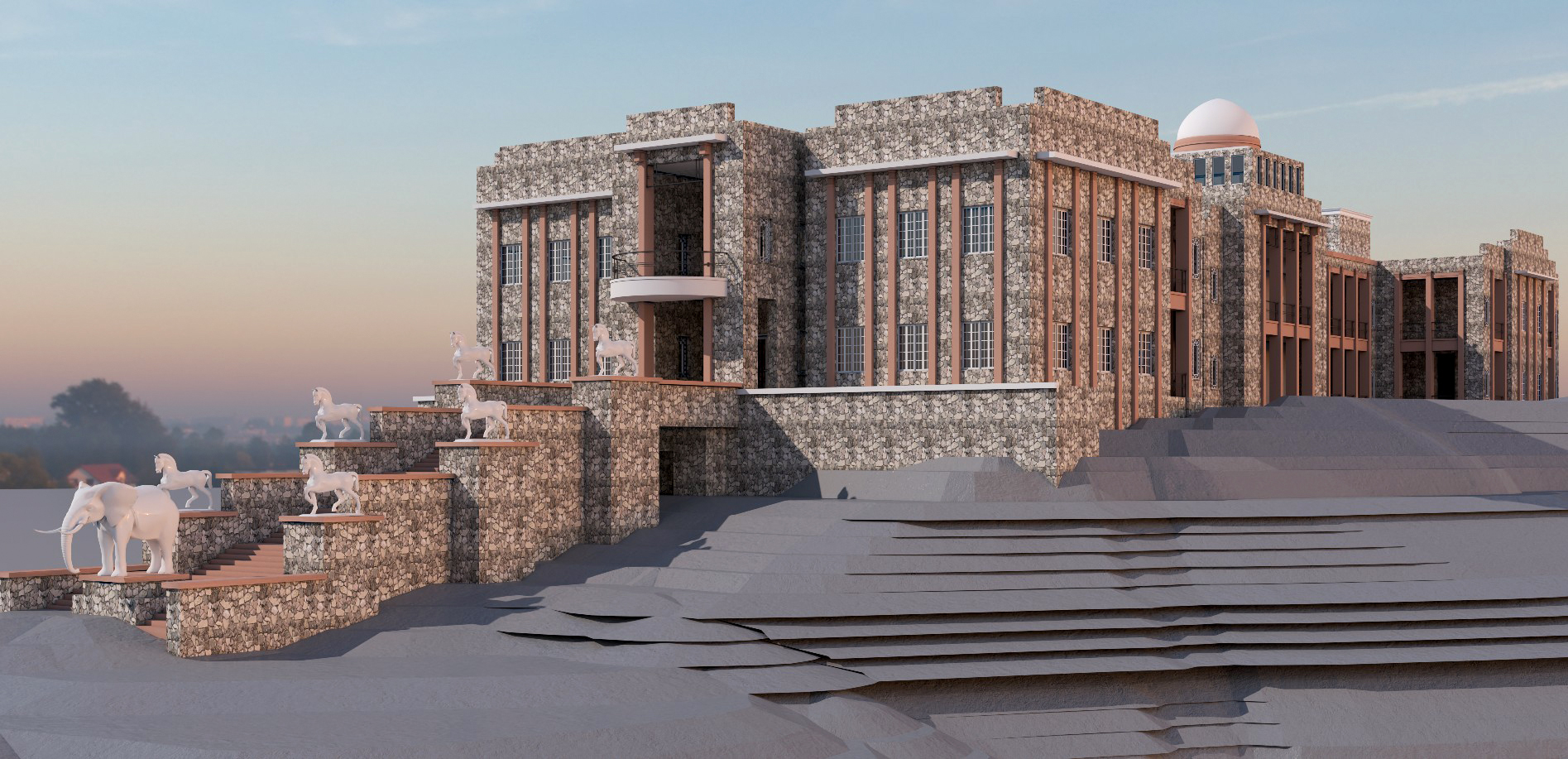Modernist Villa Elevation